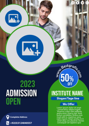 Educational PSD Flyer to Advertise Admissions and offerings