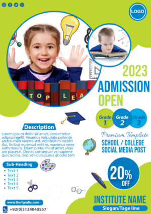 Premium PSD Educational Flyer for School Admissions and Events