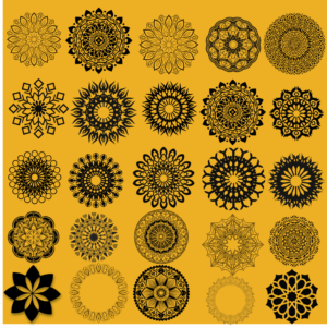 islamic eid ramadan decorative round lace patterns