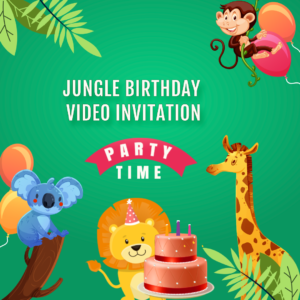Jungle birthday invitation