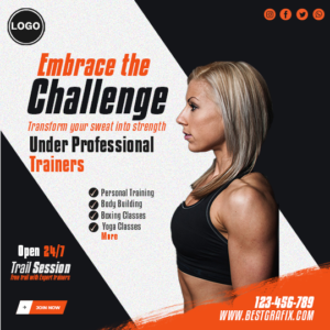 fitness class flyer template