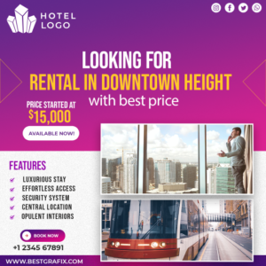 Hotel Flyer,PSD Template