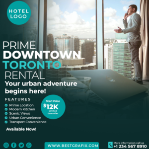 Hotel flyer and Hotel ad