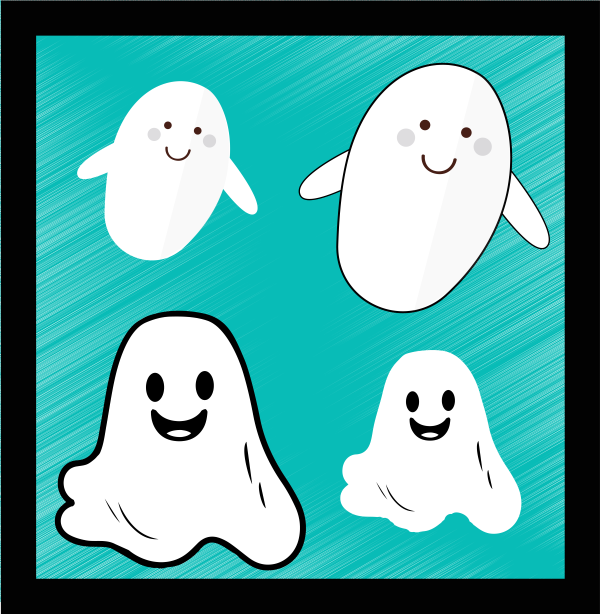 cute ghost vector