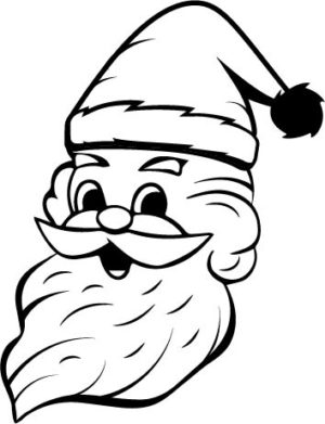 Cute Santa Face | Santa face Clipart