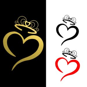 Heart Crown Clipart | Heart clipart | Crown Clipart