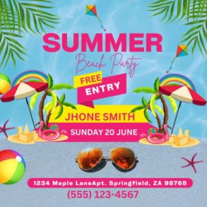 summer party flyer